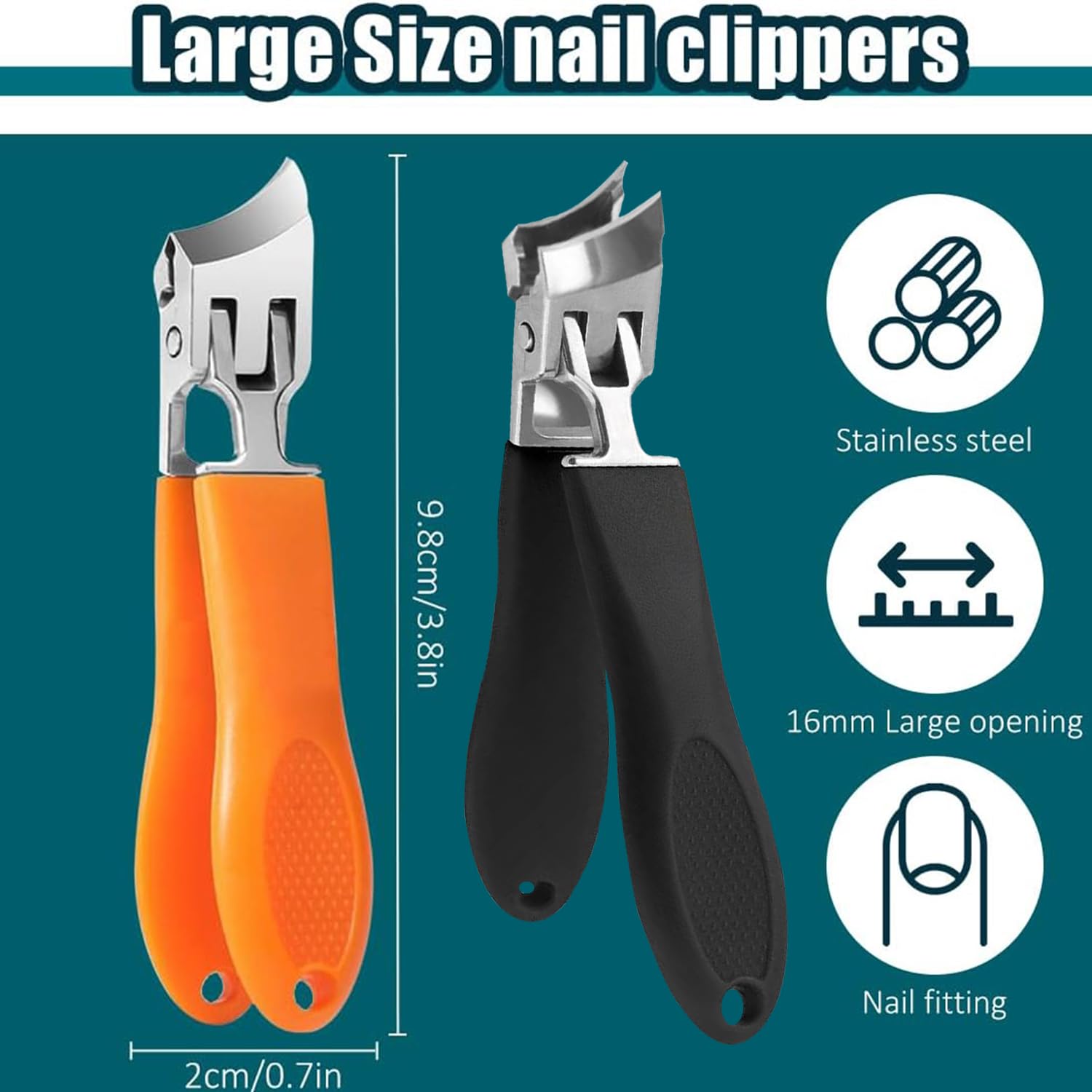 Ergonomic non-slip handle design of the nail clipper