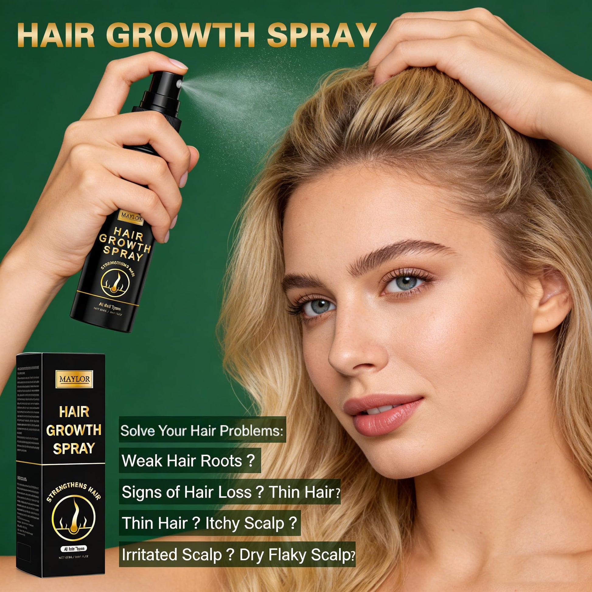 Fifty milliliters bottle of LexTex biotin and caffeine hair mist packaging details