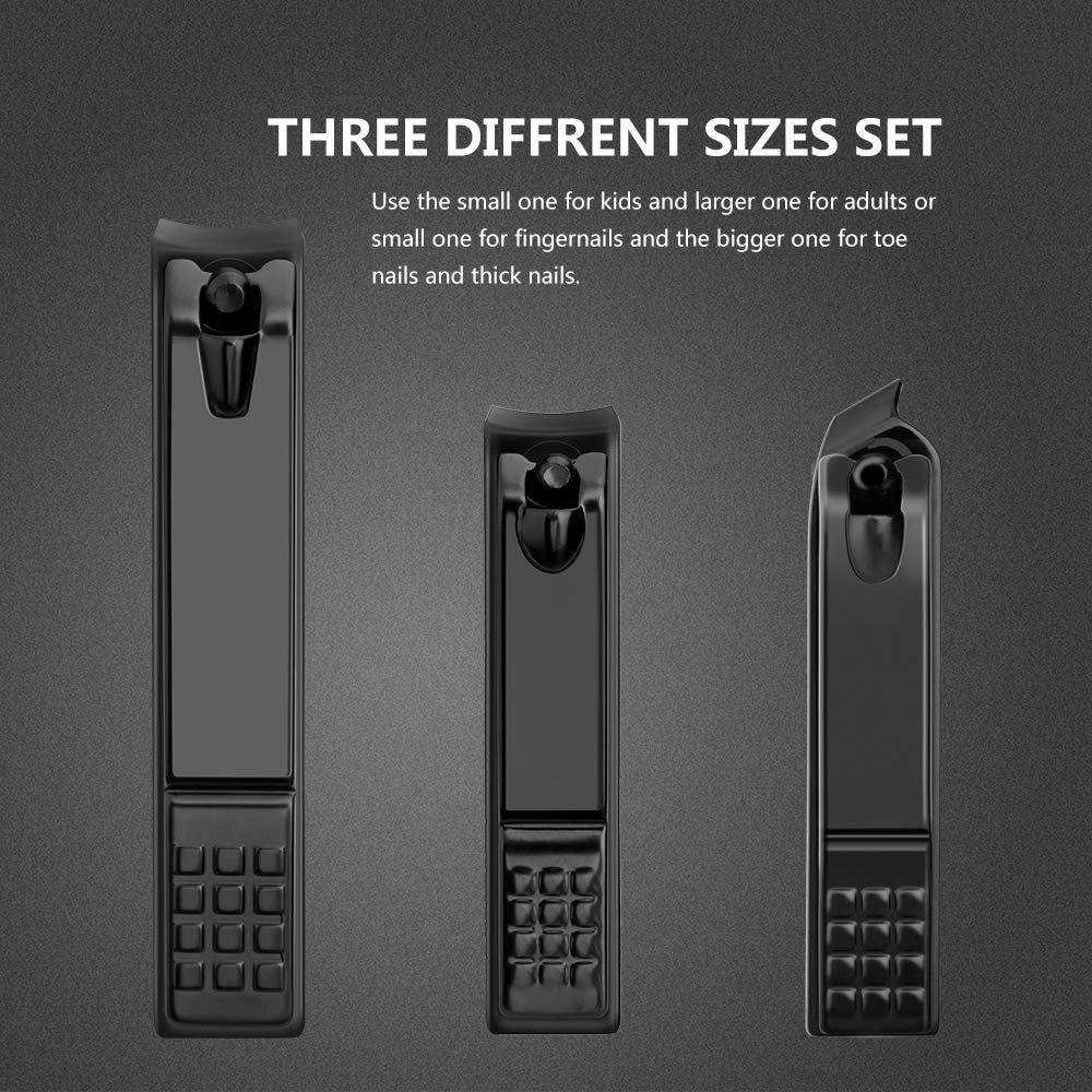 Adulahi nail clipper set showing large toenail and small fingernail clippers
