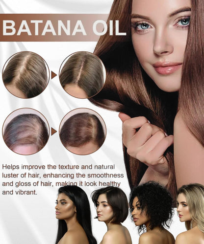 Applying Hangover Hack USA imported Batana oil dropper directly onto a dry scalp for hair regrowth.
