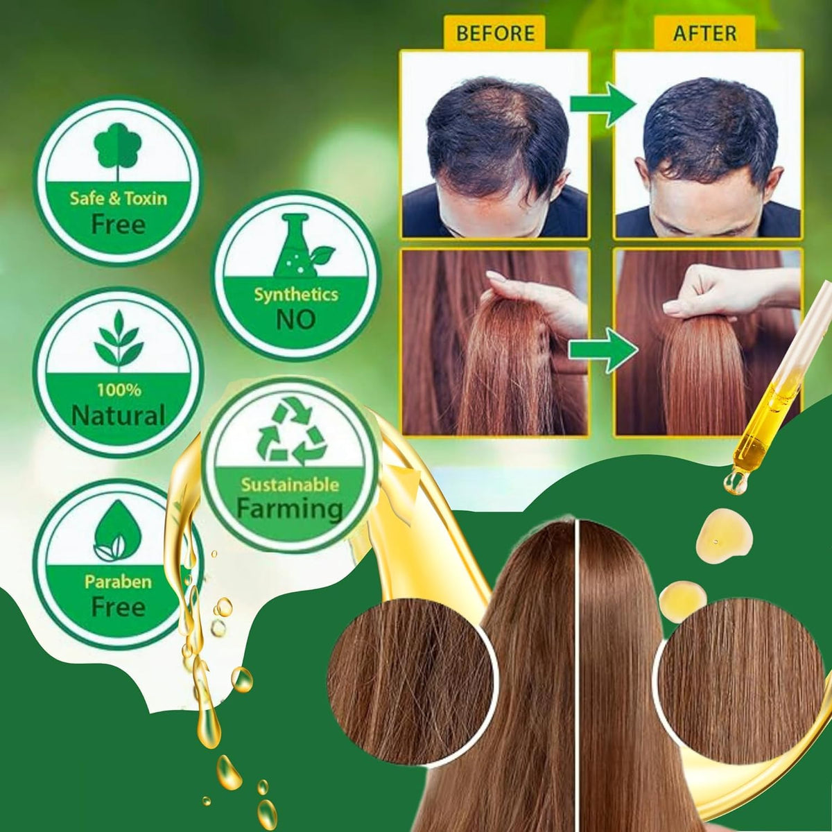 Hangover Hack Batana Rosemary Hair Growth Serum lifestyle application