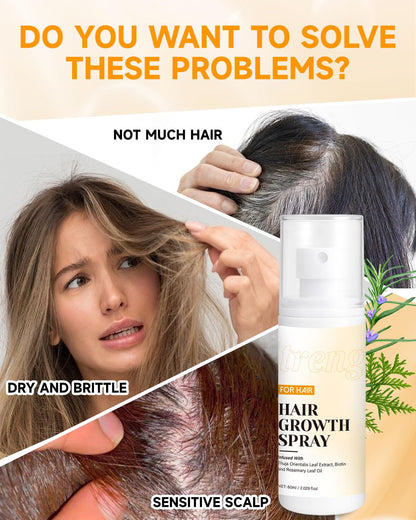 Close up of the 60ml hair thickening spray nozzle highlighting the easy daily application design