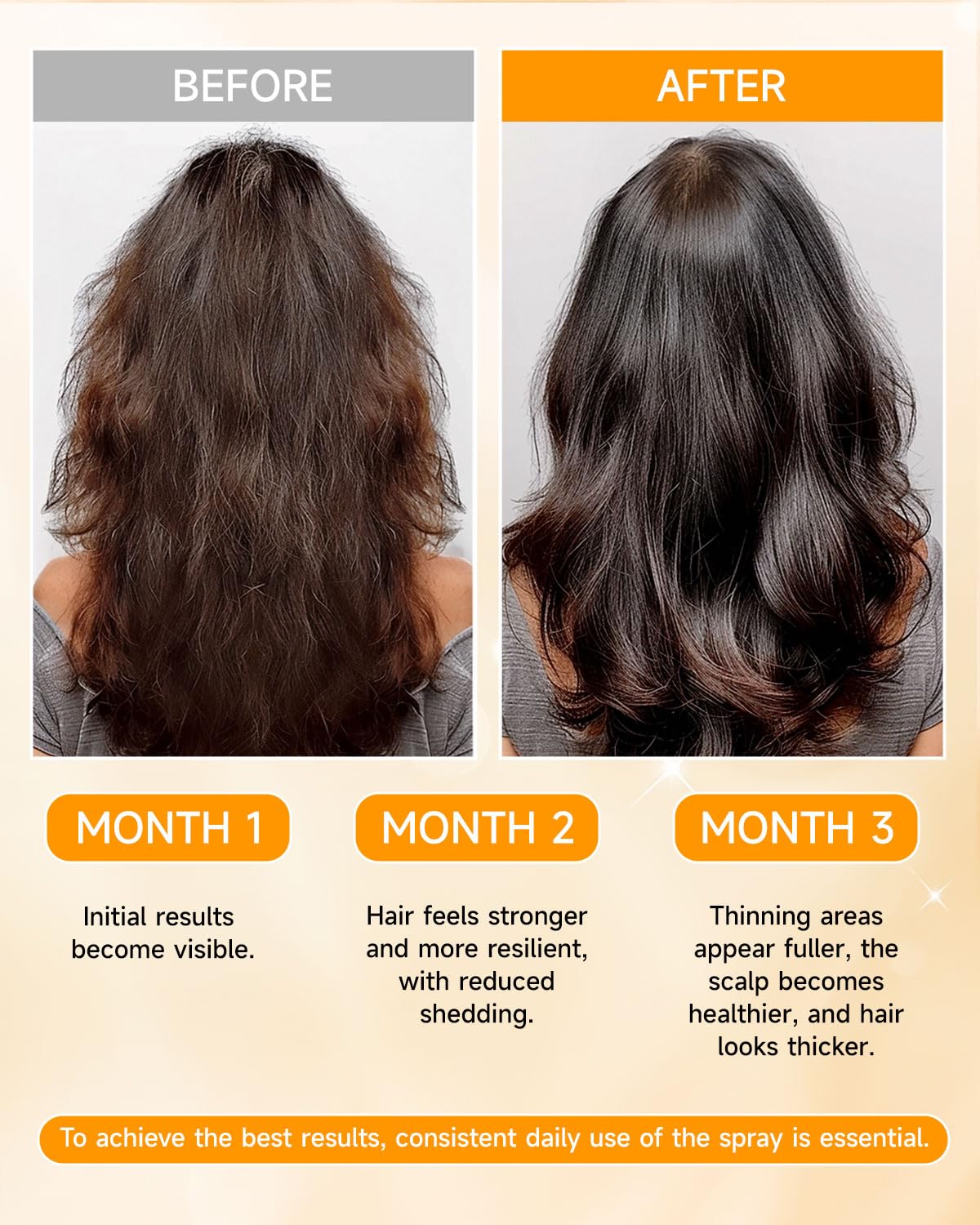 Textured view of the lightweight non greasy liquid formula of the biotin hair spray on skin