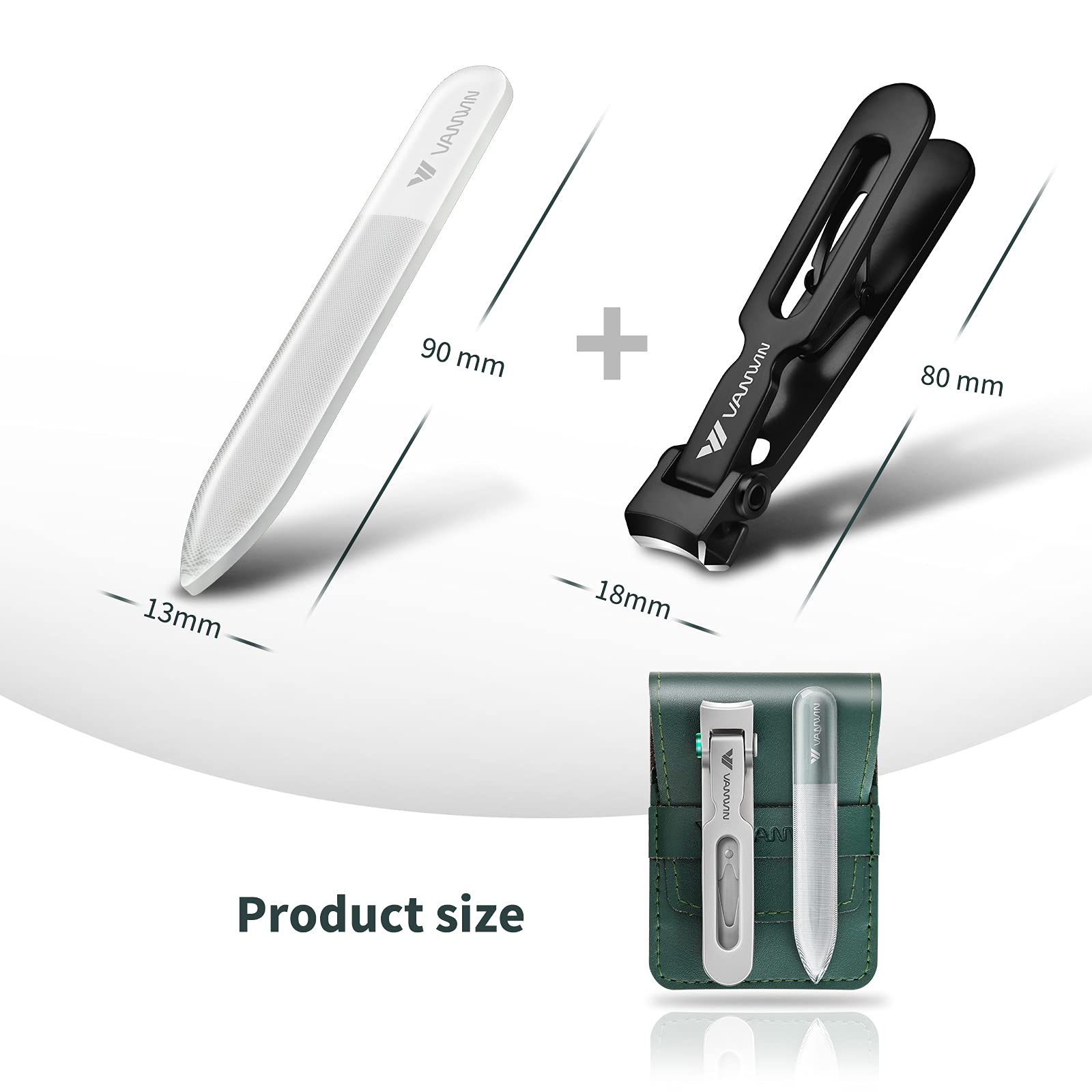 Stainless steel nail clipper set for thick nails