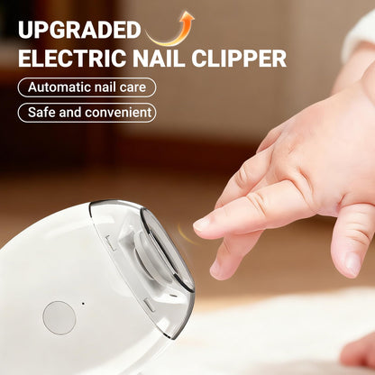 Hand holding electric nail trimmer for precision care