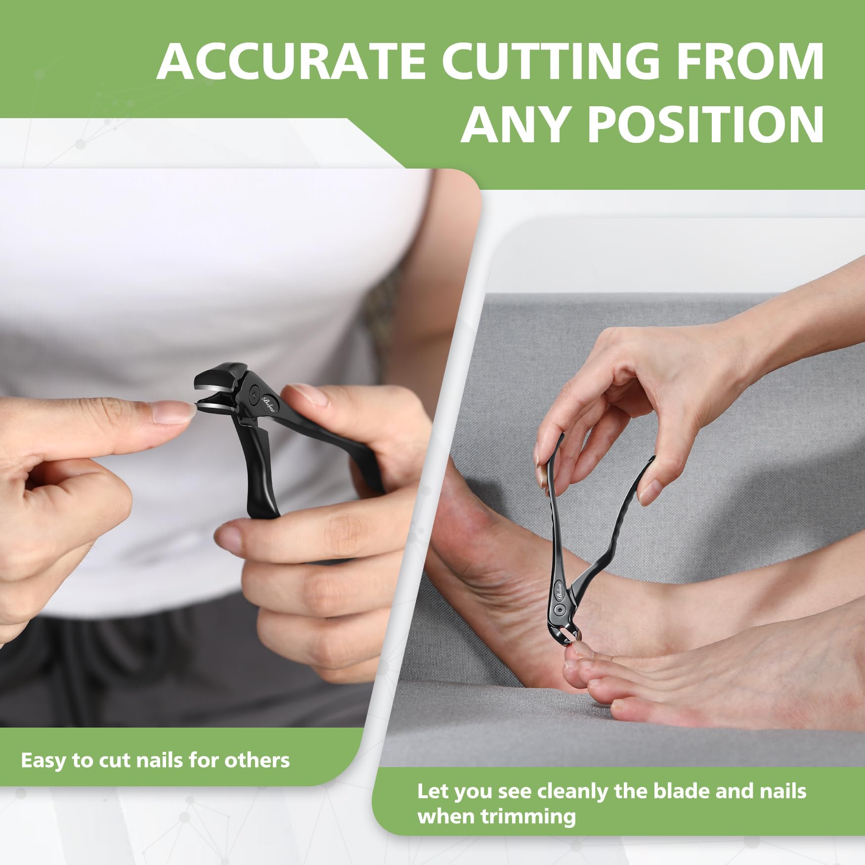 Baluca precision nail trimmer with catcher for elderly
