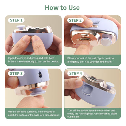 Kiwtreby 3-in-1 nail care set with polishing feature