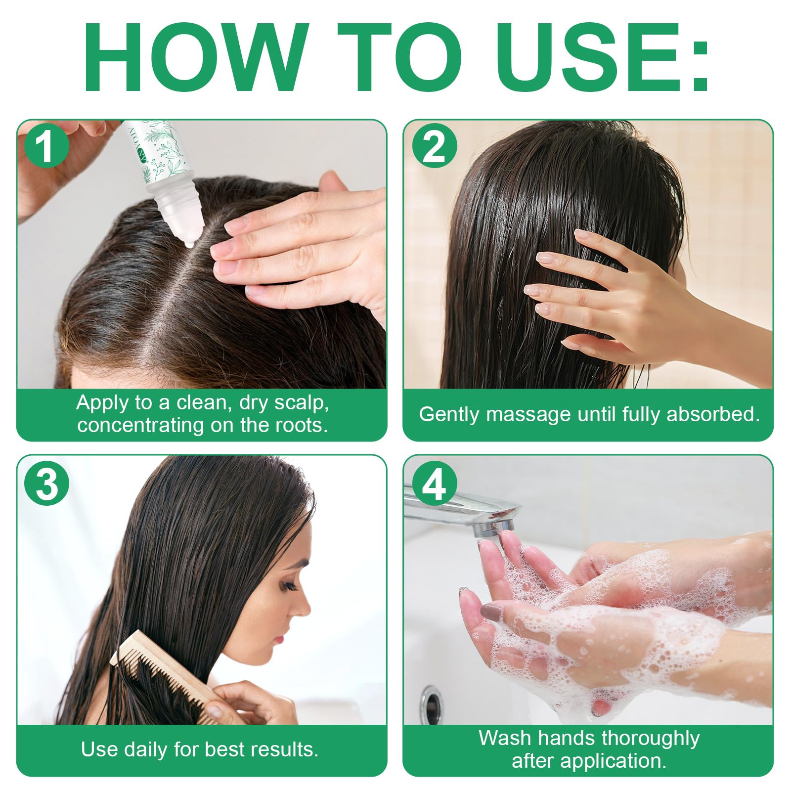 Rosemary and AnaGain follicle stimulating serum application view