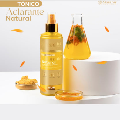 Menta Hair progressive hair lightener spray lotion with chamomile and turmeric for blonde and light brown hair