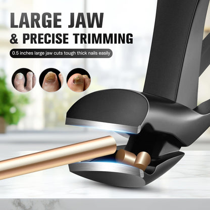 Feryes nail clipper showing non-slip long handle grip
