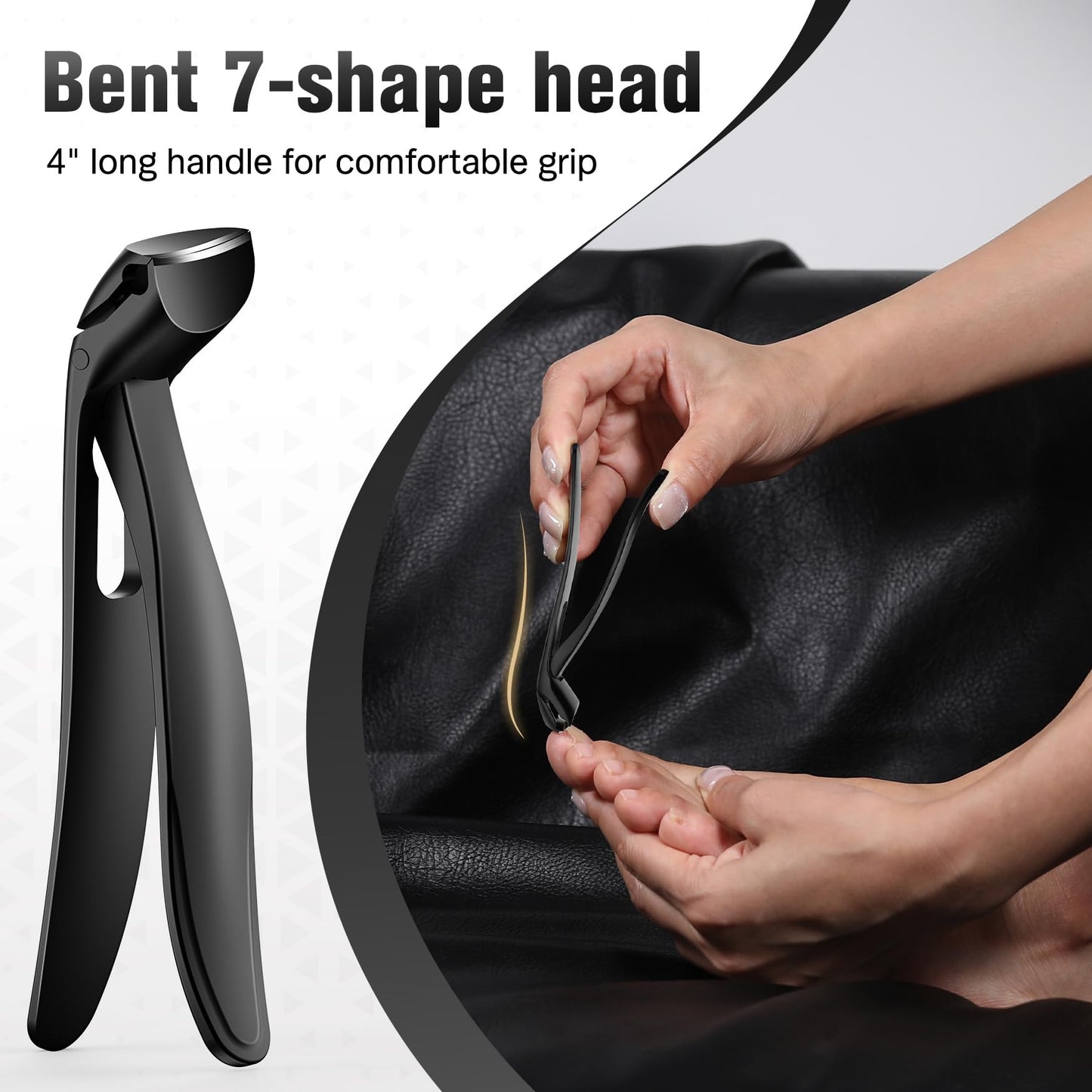 Feryes thick toenail clipper with integrated nail catcher