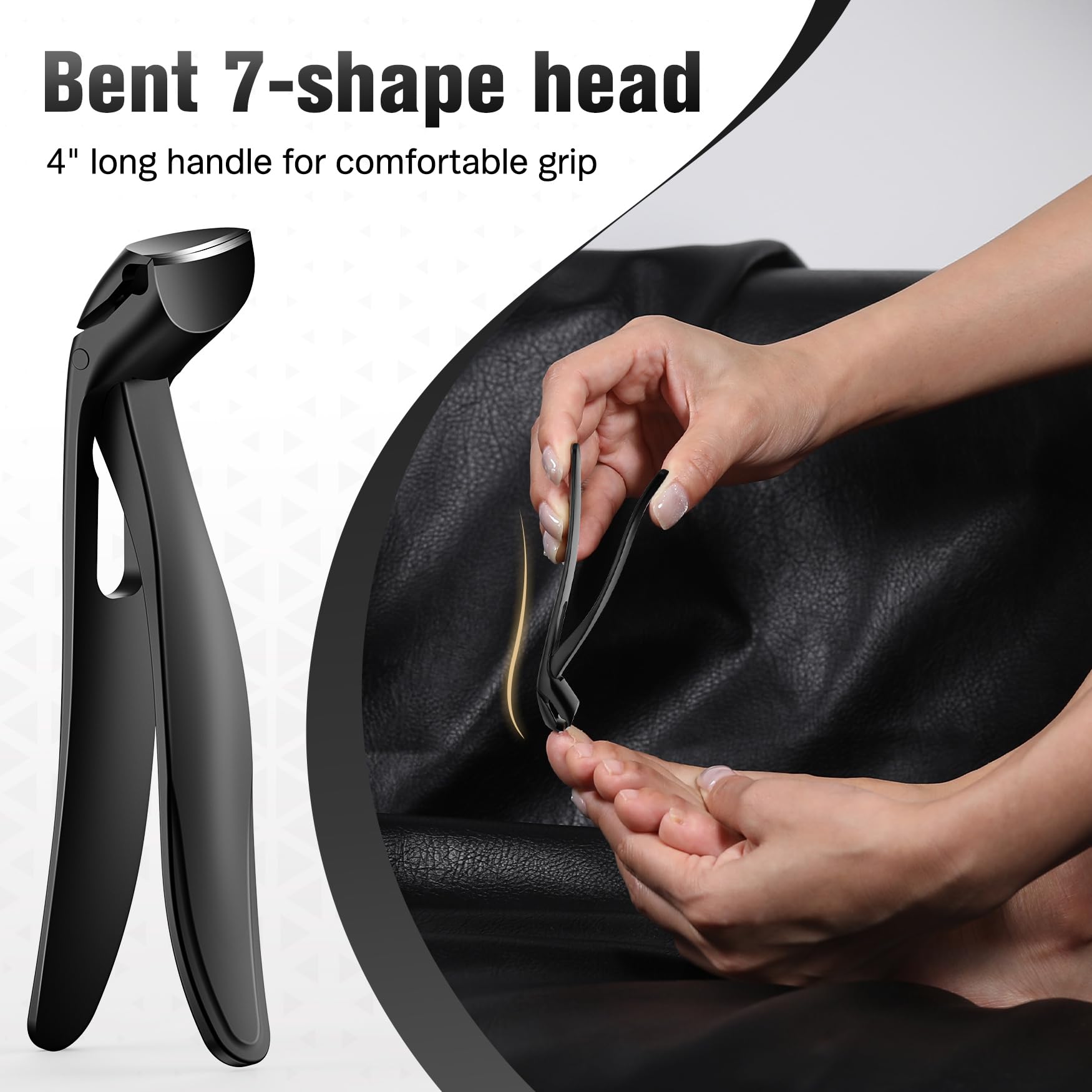 Feryes thick toenail clipper with integrated nail catcher