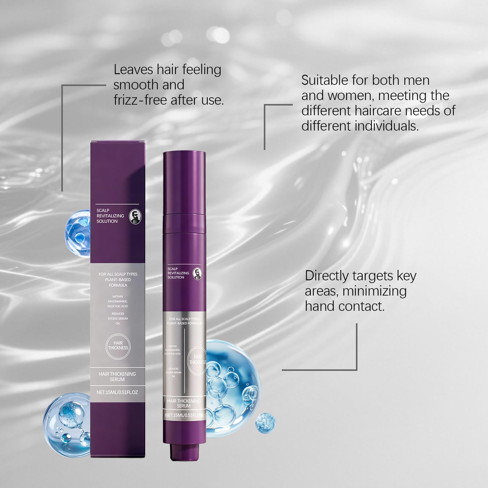 Dr. Groot imported travel friendly 15ml scalp nourishing essence bottle standing upright.
