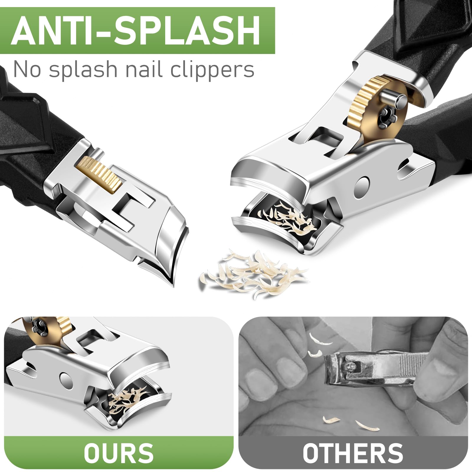 HTIKH professional nail clipper kit with metal file