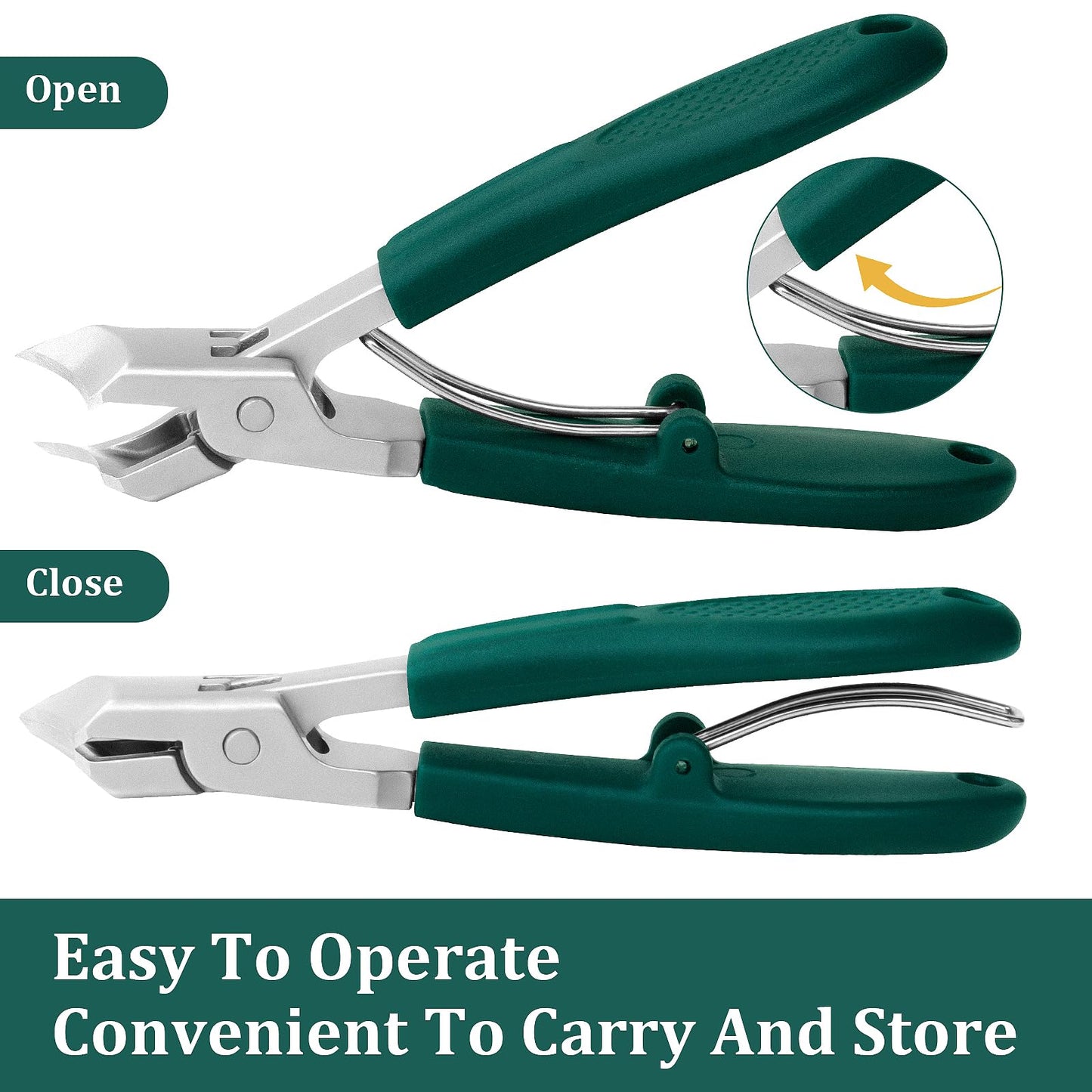 Xeaejex anti-splash nail clipper showing wide jaw opening