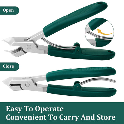 Xeaejex anti-splash nail clipper showing wide jaw opening