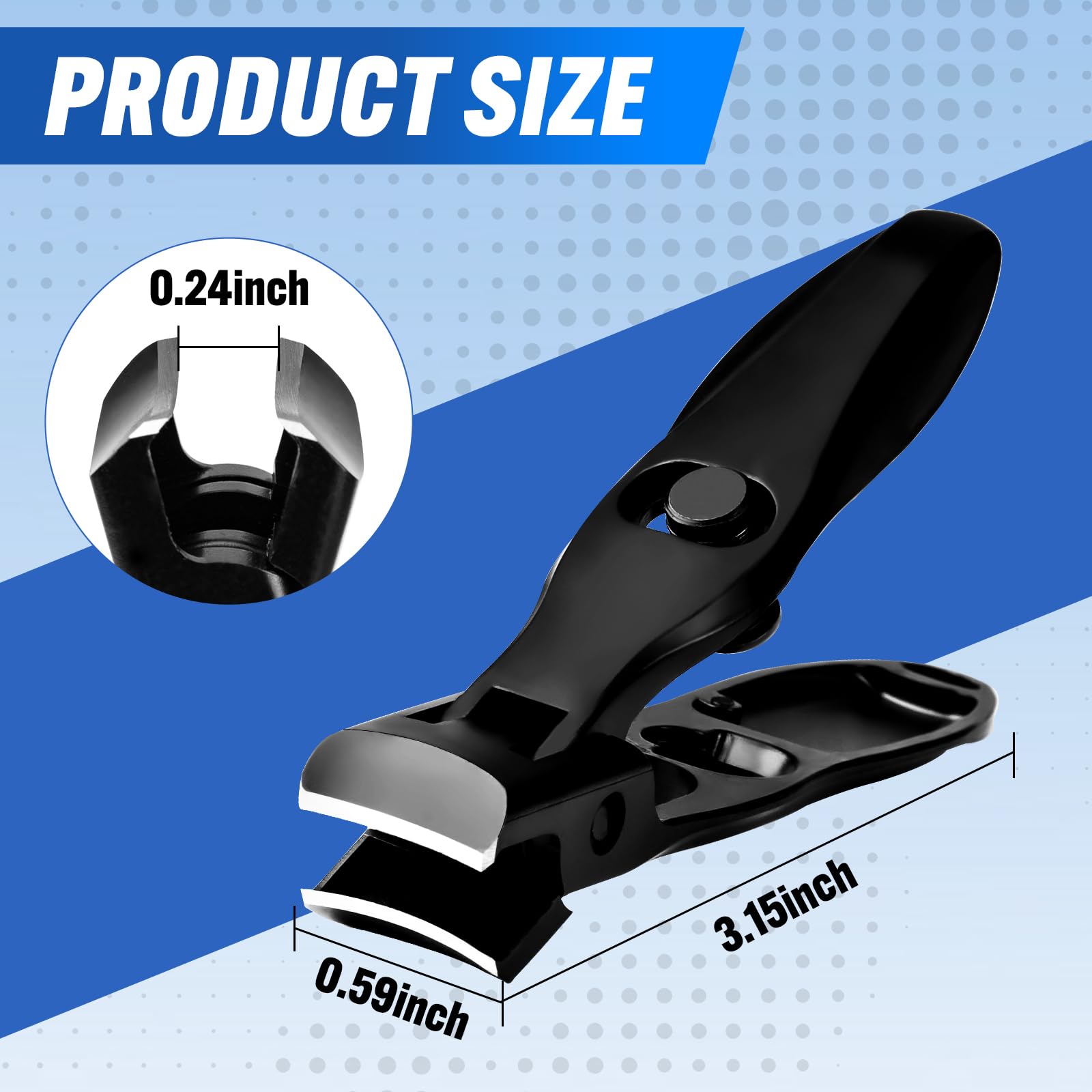 Ergonomic lever of Swocky premium nail clipper