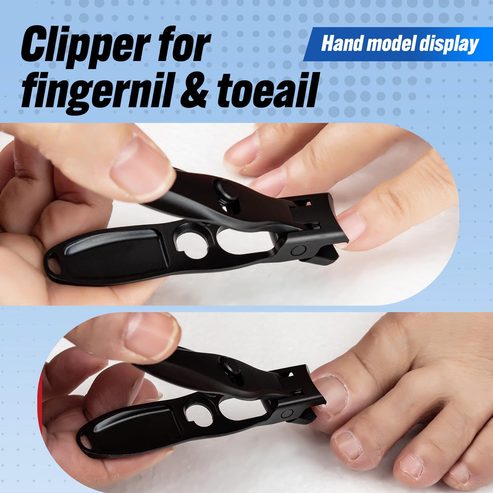 Swocky nail clipper showing jaw opening width