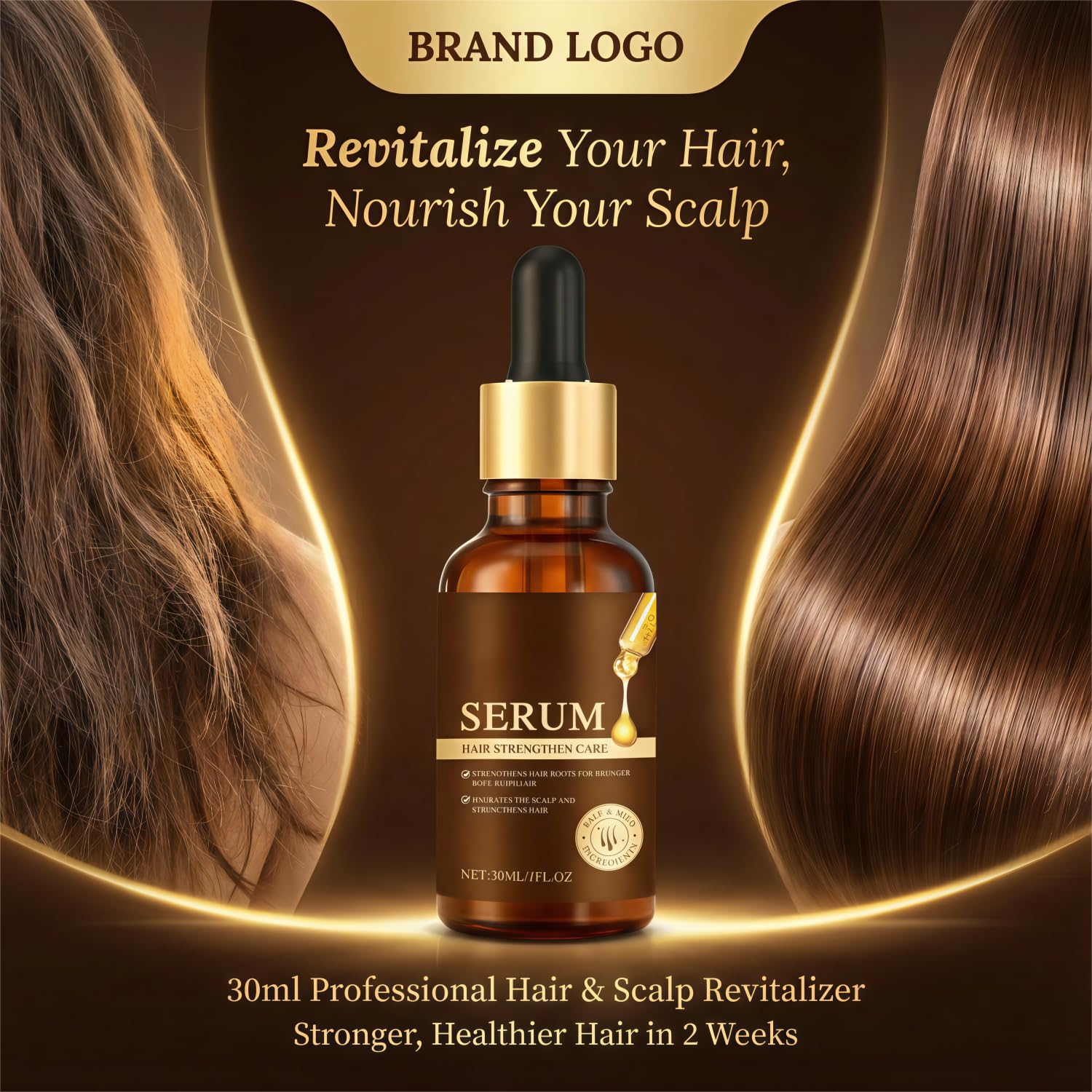 LifewithQueenP hair growth serum bottle showcasing the lightweight herbal formulation.
