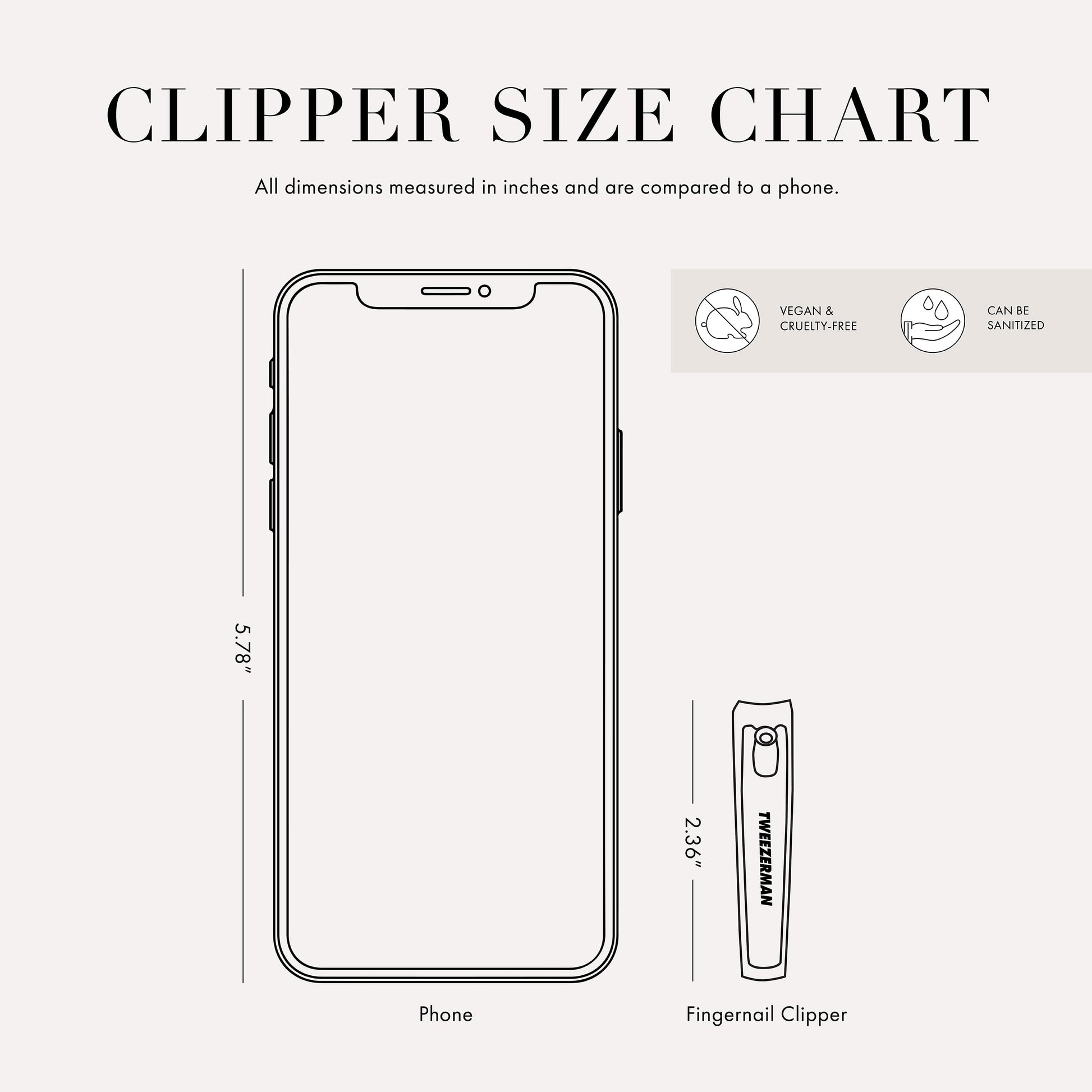 Tweezerman stainless steel clipper for manicure maintenance