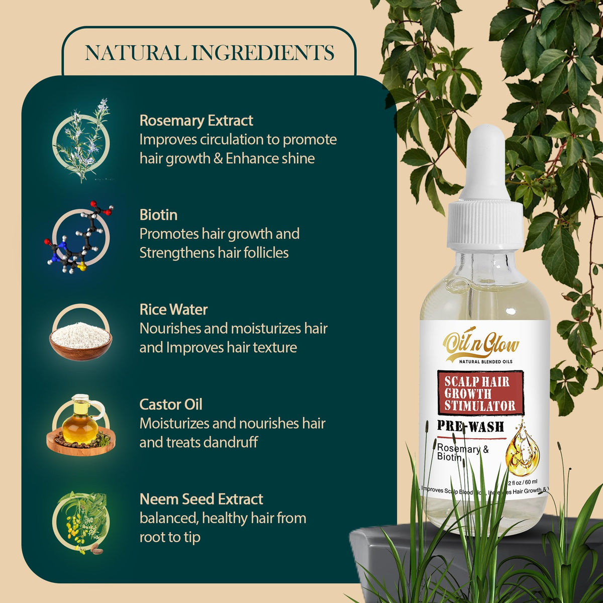 OilnGlow natural hair oil texture and fluid consistency preview