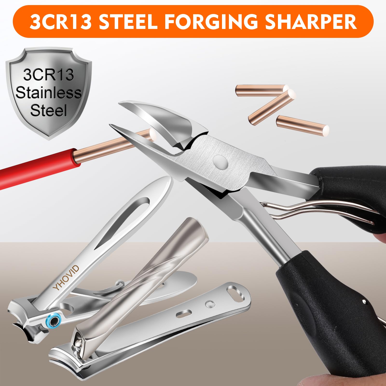 Ergonomic non-slip handle of Yhovid nail clipper