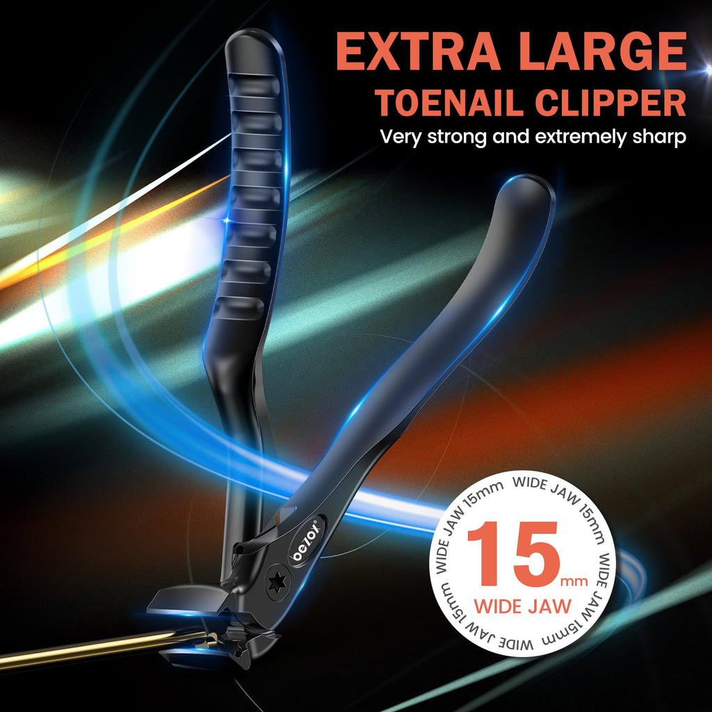 Side view of Bezox ergonomic long handled nail trimmer