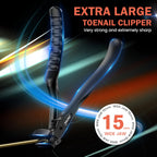 Side view of Bezox ergonomic long handled nail trimmer