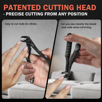 Ergonomic grip detail of Bezox clippers for elderly