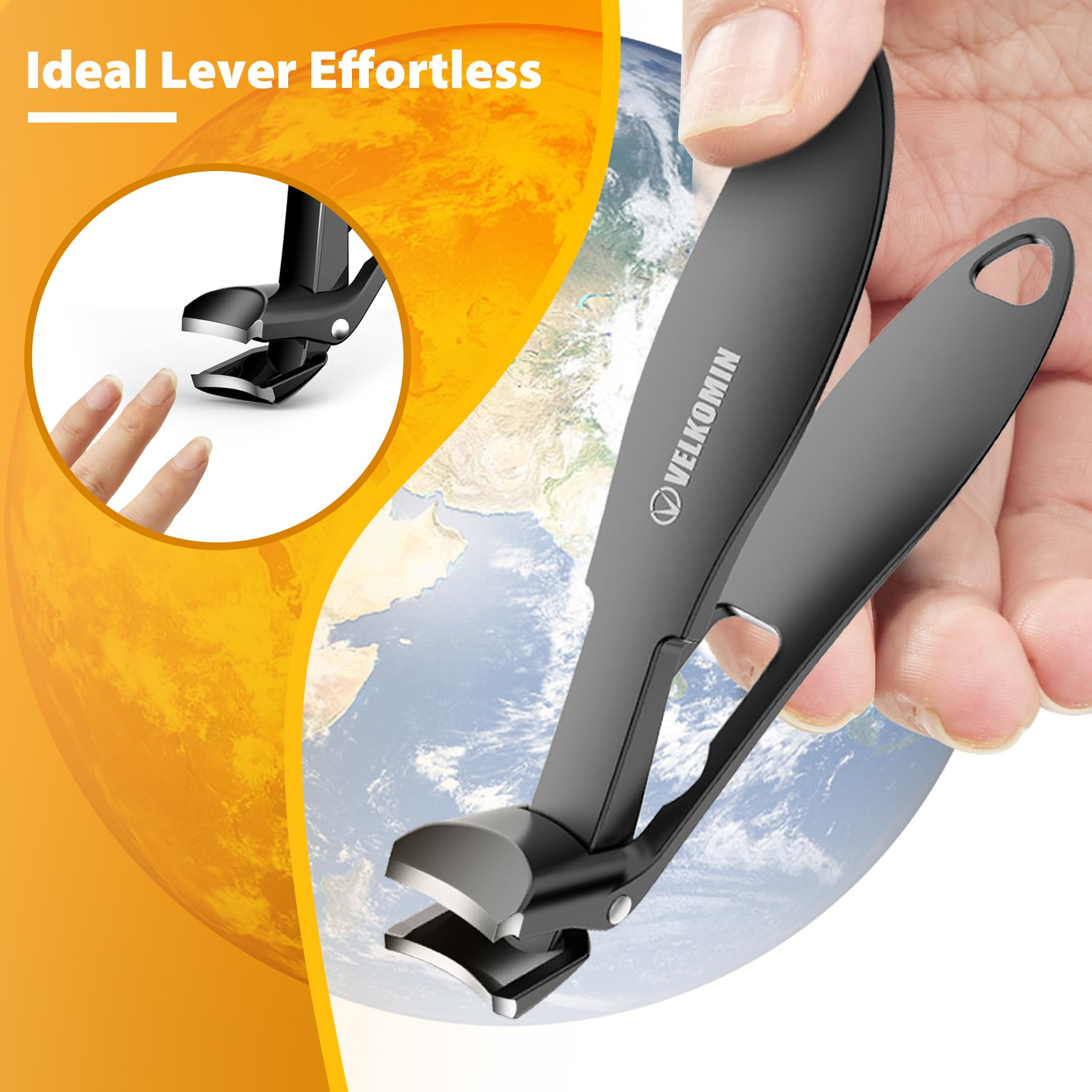 Velkomin ergonomic nail clipper for senior foot care