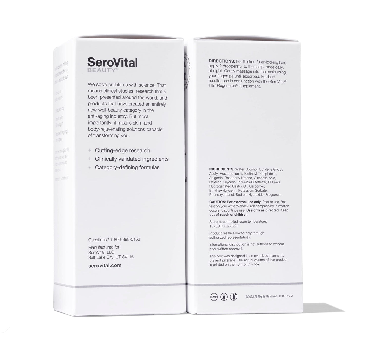 SeroVital premium hair care serum for stress and age related shedding