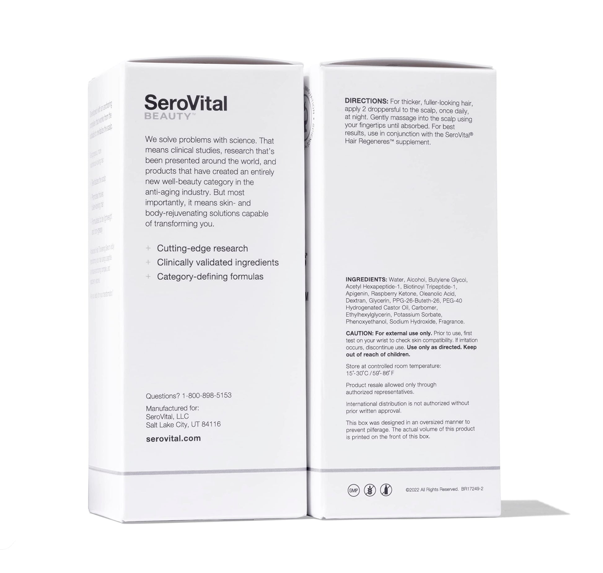 SeroVital premium hair care serum for stress and age related shedding