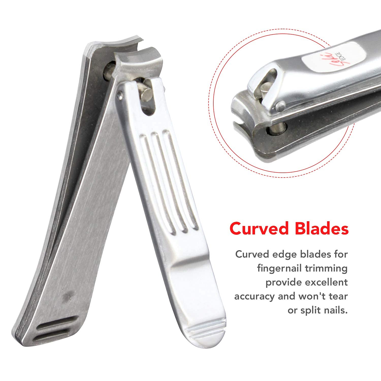 Close up of Seki Edge nail clipper Japanese stainless steel blade
