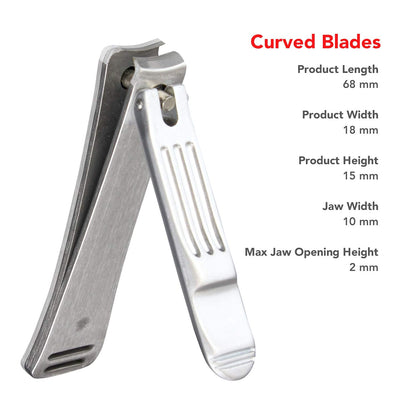 Seki Edge nail clipper held in hand for scale and grip