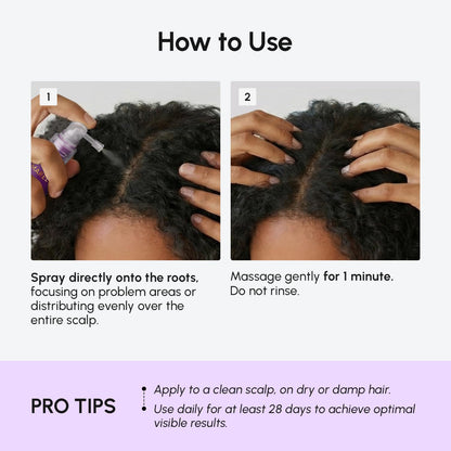 MAREE 4-in-1 hair growth treatment container illustrating the lightweight daily solution for men and women.