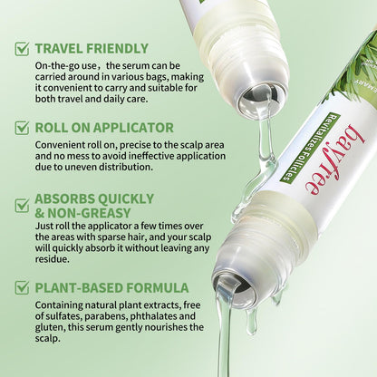 Premium rosemary thickening hair serum container for targeted scalp treatment.