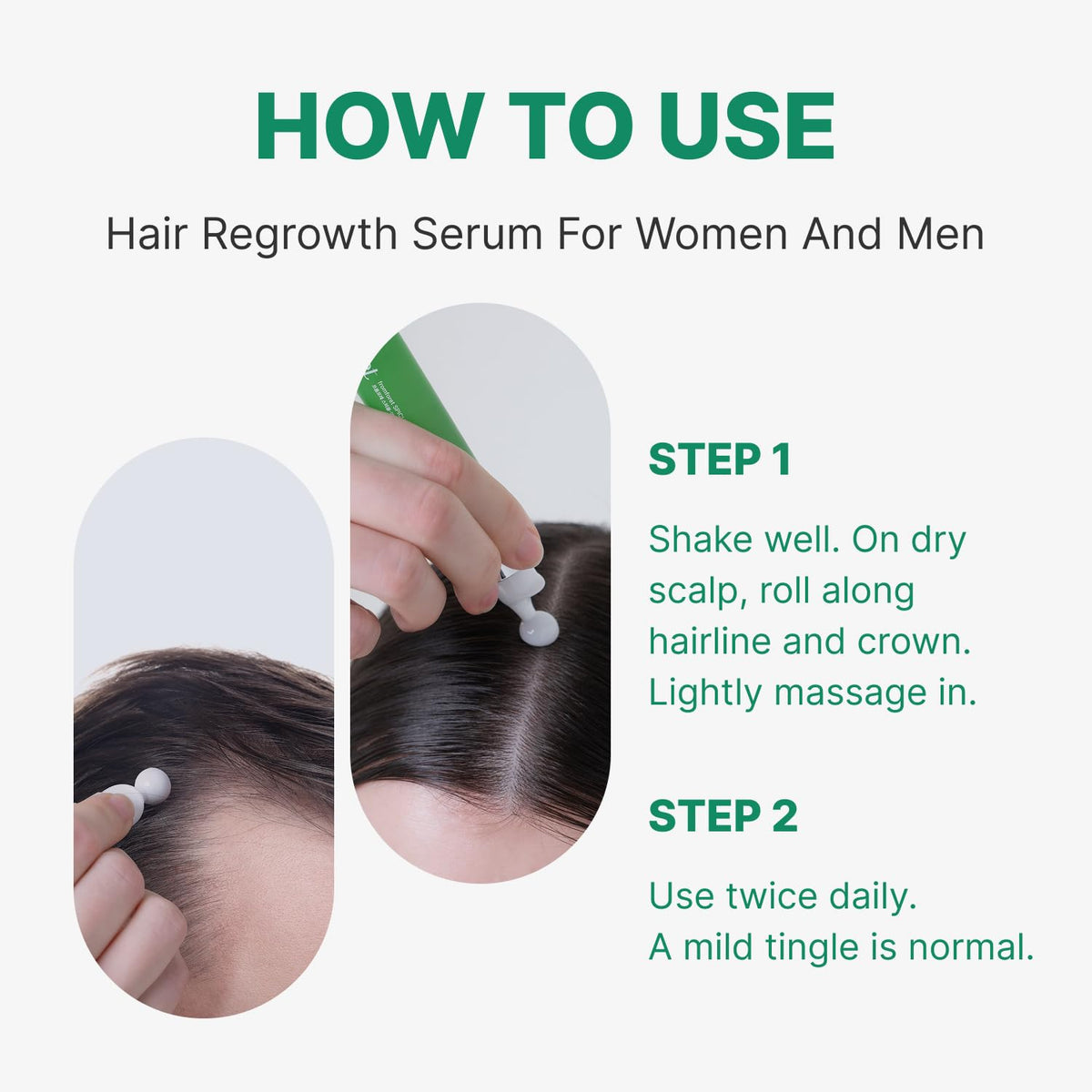 Fromforet peppermint oil cooling scalp serum presentation