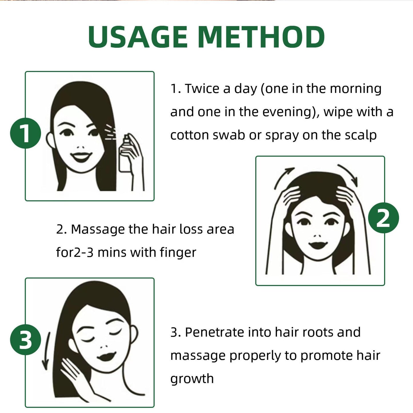 Root strengthening and hair thickening herbal mist spray.