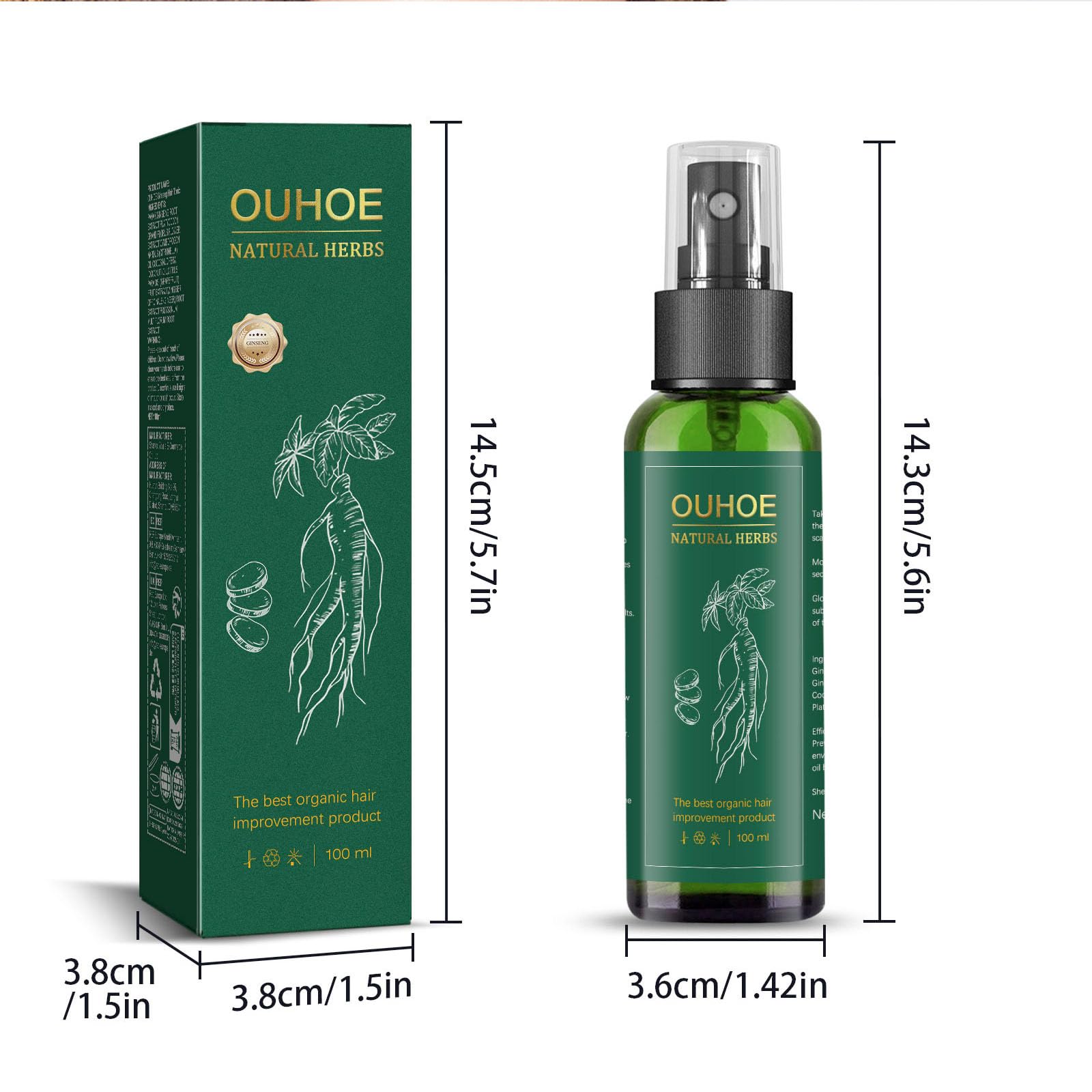 Fast absorbing hair growth serum mist for daily routine.