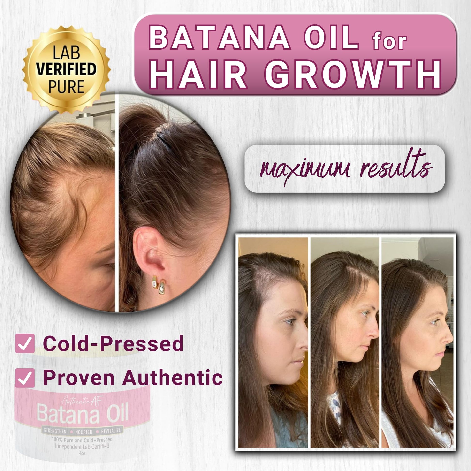 LIV Authentic unrefined batana oil for hair growth texture inside the jar showcasing its raw golden consistency