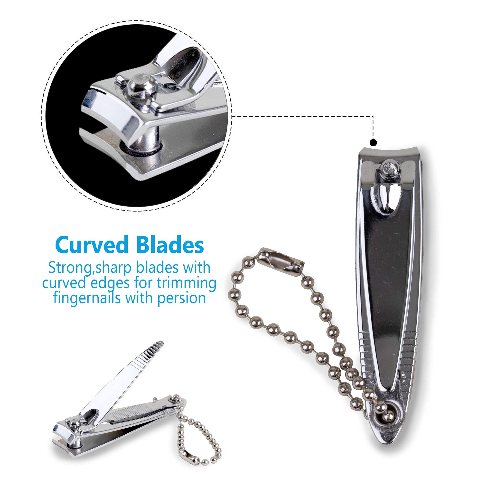 Stainless steel nail clipper set for thick toenails