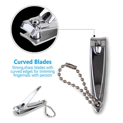 Stainless steel nail clipper set for thick toenails