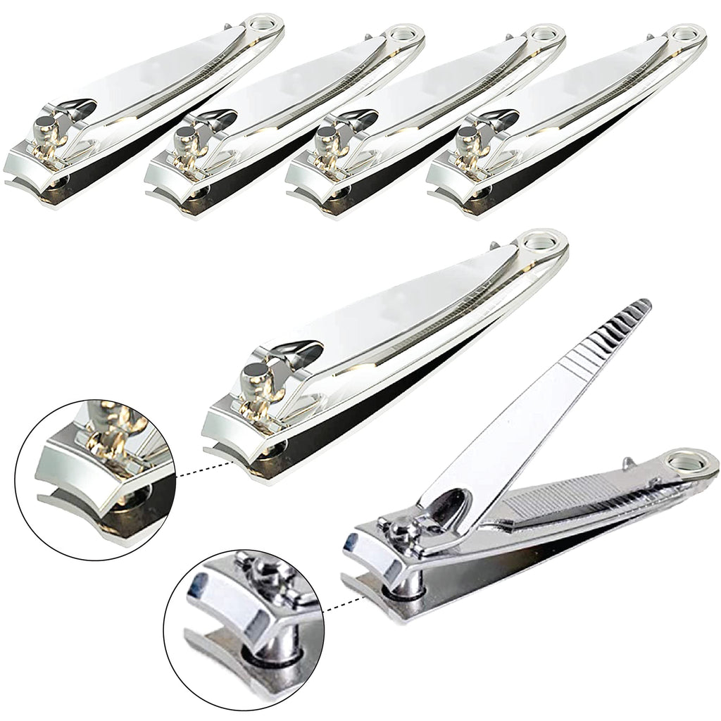 Travel friendly nail clipper set in stainless steel finish