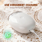 Handheld view of the electric nail grinder being used on a fingernail.