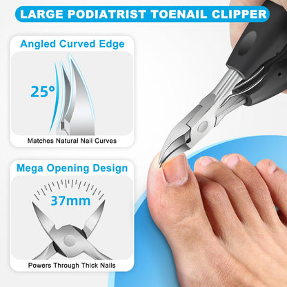 Ergonomic angled head nail cutter for seniors