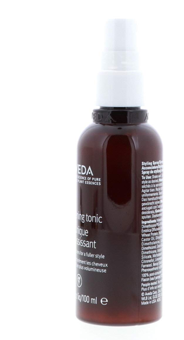 Close up view of the nozzle on the Aveda Thickening Tonic spray packaging