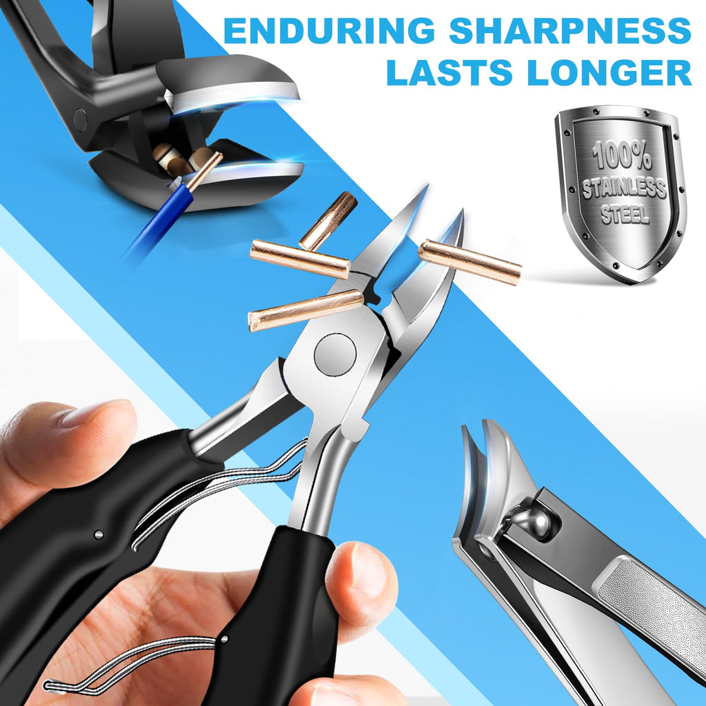 Full 5-piece nail care toolkit for thick nails