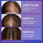 Close up of spray nozzle on hair growth serum bottle