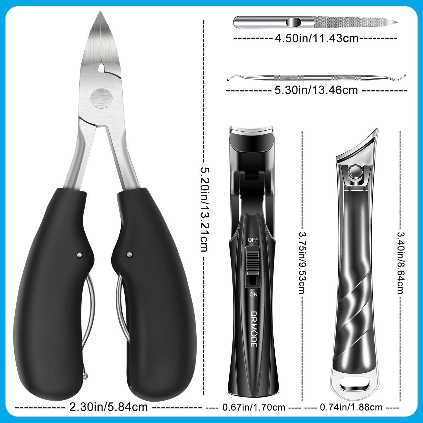 DR.MODE 2026 toenail clipper set in hand