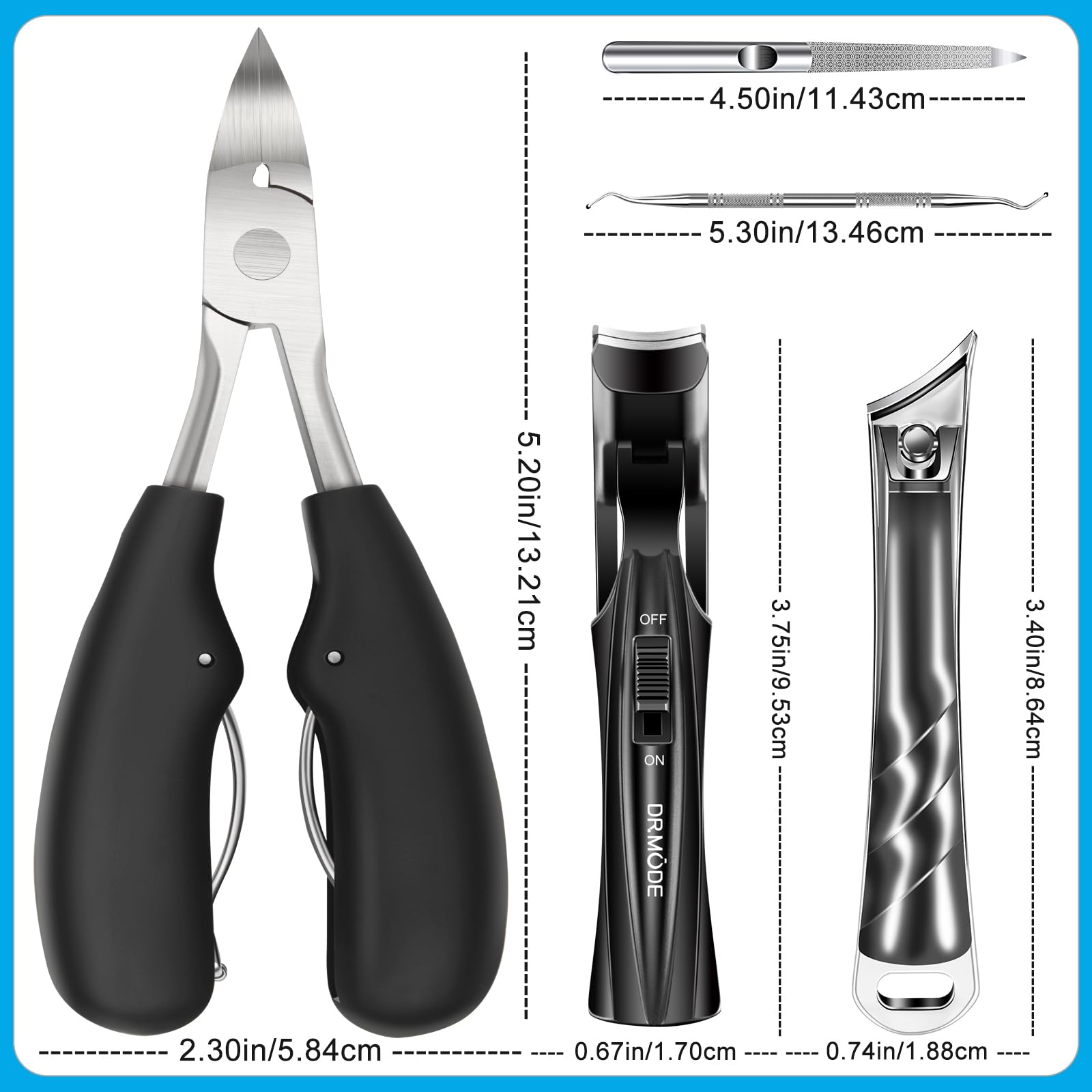DR.MODE 2026 toenail clipper set in hand